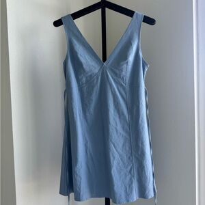Sleeveless Linen Blend Minidress